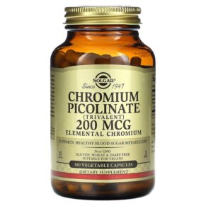 Thực phẩm chức năng Solgar Chromium Picolinate 200 mcg 180 Vegetable Capsules 033984008670