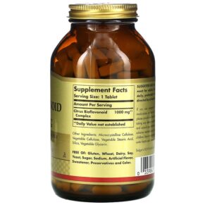 Thực phẩm bổ sung Solgar Citrus Bioflavonoid Complex 1.000 mg 250 Tablets 033984009219