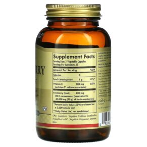 Thực phẩm bổ sung Solgar Cranberry Plus Ester-C 60 Vegetable Capsules 033984314054