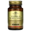 Thực phẩm chức năng Solgar Dry Vitamin A 1.500 mcg (5.000 IU) 100 Tablets 033984028203