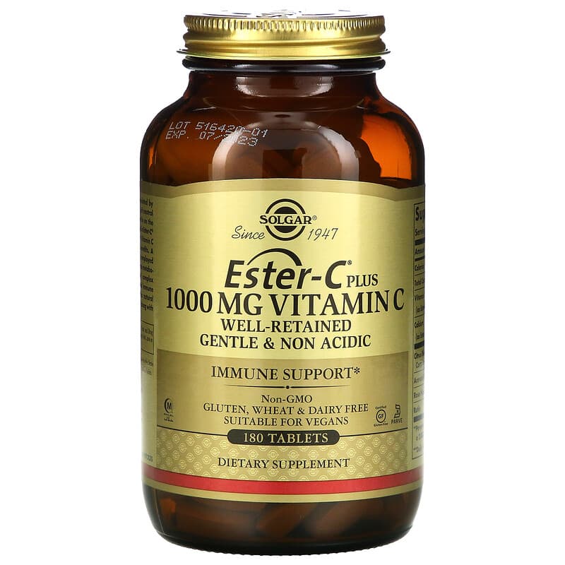 Solgar Ester-C Plus Vitamin C 1.000 mg 180 Tablets 8 Thực phẩm chức năng Solgar Ester-C Plus Vitamin C 1.000 mg 180 Tablets 033984591974