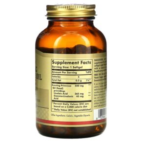 Thực phẩm bổ sung Solgar Evening Primrose Oil 500 mg 180 Softgels 033984010437