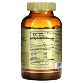 Thực phẩm bổ sung Solgar Flaxseed Oil 625 mg 170 Softgels 033984303928