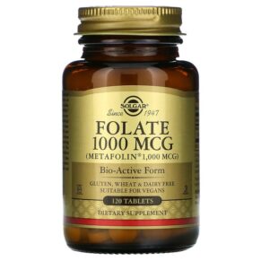 Thực phẩm chức năng Solgar Folate 1.000 mcg 120 Tablets 033984535961