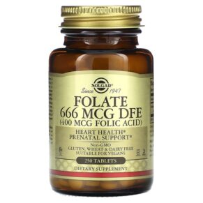 Thực phẩm chức năng Solgar Folate 400 mcg 250 Tablets 033984010819