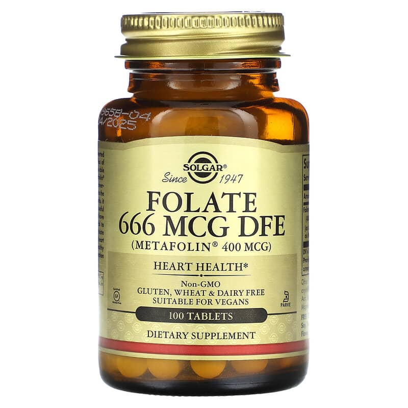Solgar Folate 666 mcg DFE 100 Tablets 8 Thực phẩm chức năng Solgar Folate 666 mcg DFE 100 Tablets 033984019416