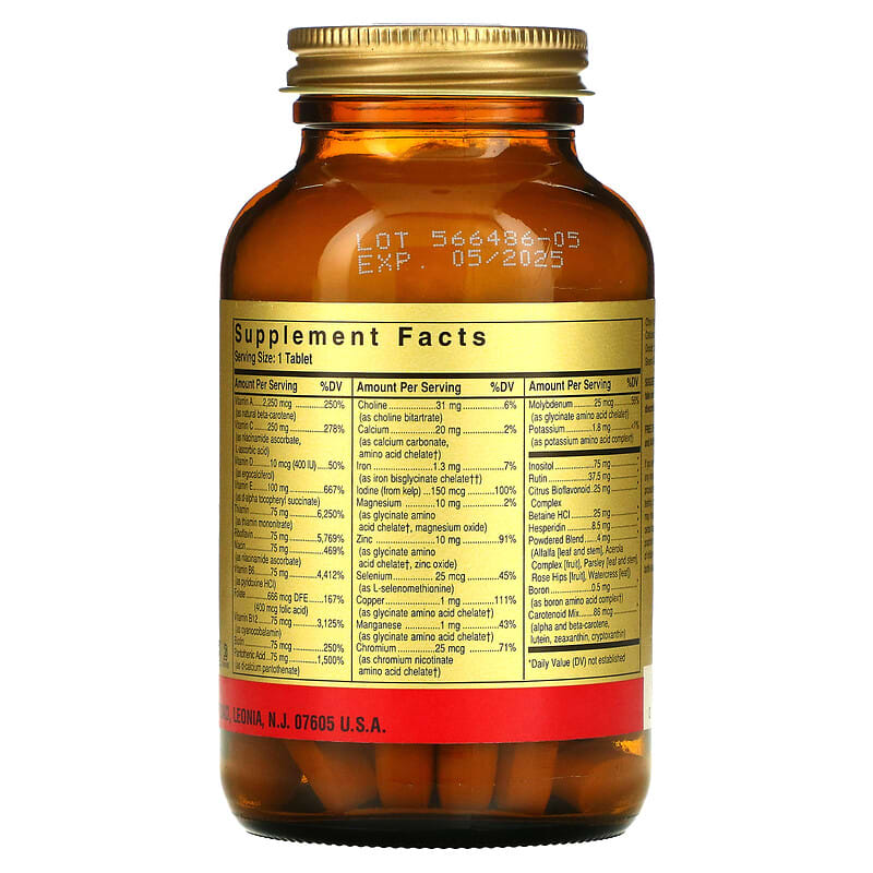 Solgar Formula V VM-75 Multiple Vitamins with Chelated Minerals 90 Tablets 2 Thực phẩm bổ sung Solgar Formula V VM-75 Multiple Vitamins with Chelated Minerals 90 Tablets 033984011823