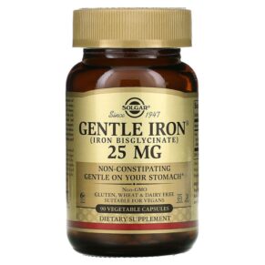 Thực phẩm chức năng Solgar Gentle Iron 25 mg 90 Vegetable Capsules 033984012493
