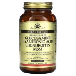 Thực phẩm chức năng Solgar Glucosamine Hyaluronic Acid Chondroitin MSM 120 Tablets 033984013179