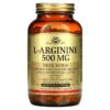 Thực phẩm chức năng Solgar L-Arginine Free Form 500 mg 250 Vegetable Capsules 033984001428