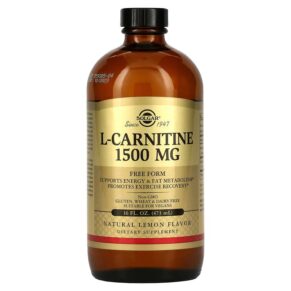 Thực phẩm chức năng Solgar L-Carnitine Natural Lemon 1.500 mg 16 fl oz (473 ml) 033984307216