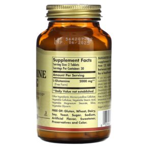 Solgar L-Glutamine 1.000 mg 60 Tablets 3 Thực phẩm bổ sung Solgar L-Glutamine 1.000 mg 60 Tablets 033984012547