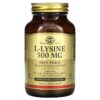 Thực phẩm chức năng Solgar L-Lysine Free Form 500 mg 100 Vegetable Capsules 033984016811