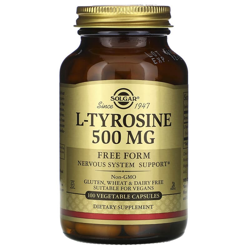 Solgar L-Tyrosine 500 mg 100 Veggie Caps 8 Thực phẩm chức năng Solgar L-Tyrosine 500 mg 100 Veggie Caps 033984027619