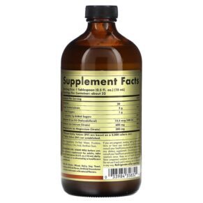 Thực phẩm bổ sung Solgar Liquid Calcium Magnesium Citrate with Vitamin D3 Orange-Vanilla 16 fl oz (473 ml) 033984358324