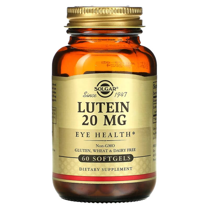 Solgar Lutein 20 mg 60 Softgels 8 Thực phẩm chức năng Solgar Lutein 20 mg 60 Softgels 033984016750