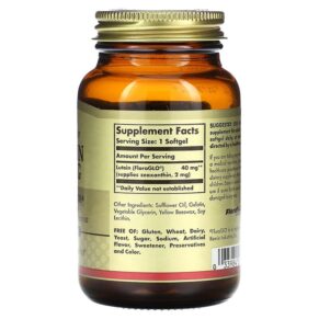 Thực phẩm bổ sung Solgar Lutein 40 mg 30 Softgels 033984016774