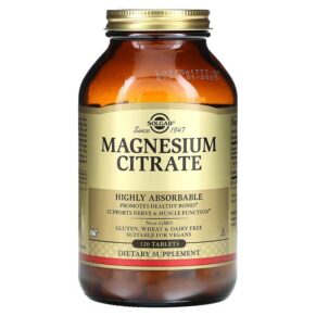 Thực phẩm chức năng Solgar Magnesium Citrate 120 Tablets 033984592056