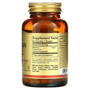 Thực phẩm bổ sung Solgar Melatonin 5 mg 120 Nuggets 033984019379