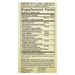 Thực phẩm bổ sung Solgar No. 7 Joint Support & Comfort 30 Vegetable Capsules 033984504974