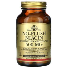 Thực phẩm chức năng Solgar No-Flush Niacin 500 mg 100 Vegetable Capsules 033984019119