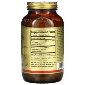 Thực phẩm bổ sung Solgar No-Flush Niacin 500 mg 250 Vegetable Capsules 033984019126