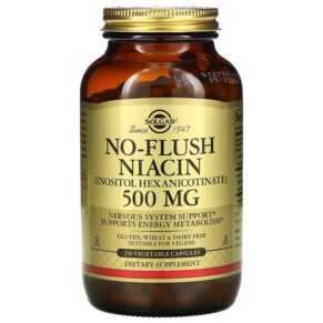 Thực phẩm chức năng Solgar No-Flush Niacin 500 mg 250 Vegetable Capsules 033984019126