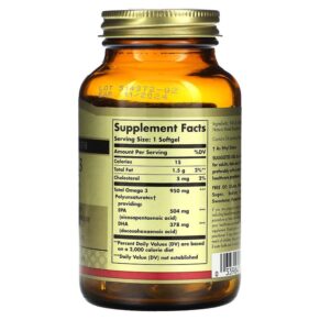Thực phẩm bổ sung Solgar Omega-3 EPA & DHA Triple Strength 950 mg 50 Softgels 033984020573