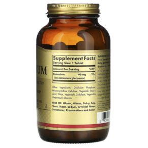 Thực phẩm bổ sung Solgar Potassium 250 Tablets 033984022614