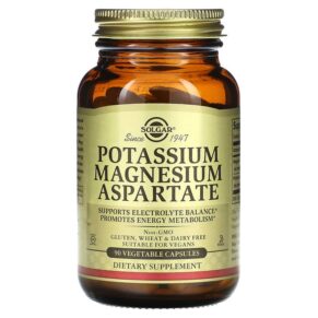 Thực phẩm chức năng Solgar Potassium Magnesium Aspartate 90 Vegetable Capsules 033984022676