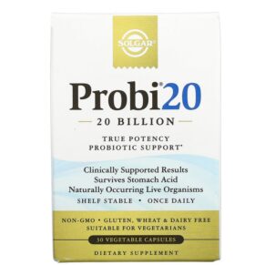 Thực phẩm chức năng Solgar Probi20 20 Billion 30 Vegetable Capsules 033984539242