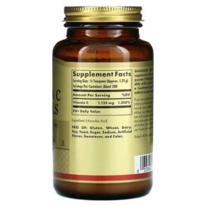 Thực phẩm bổ sung Solgar Pure Vitamin C Crystals 8.8 oz (250 g) 033984033016