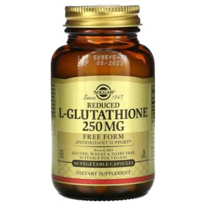 Thực phẩm chức năng Solgar Reduced L-Glutathione 250 mg 60 Vegetable Capsules 033984013513