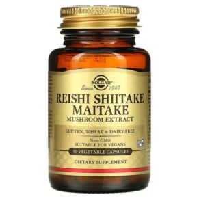 Thực phẩm chức năng Solgar Reishi Shiitake Maitake Mushroom Extract 50 Vegetable Capsules 033984023277