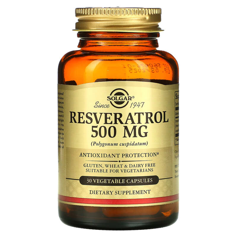 Solgar Resveratrol 500 mg 30 Vegetable Capsules 8 Thực phẩm chức năng Solgar Resveratrol 500 mg 30 Vegetable Capsules 033984310452