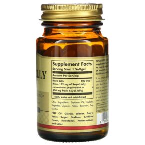 Thực phẩm bổ sung Solgar Royal Jelly 500 60 Softgels 033984024311