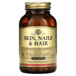 Thực phẩm chức năng Solgar Skin Nails & Hair Advanced MSM Formula 120 Tablets 033984017368
