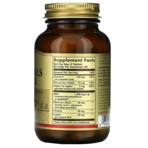 Thực phẩm bổ sung Solgar Skin Nails & Hair Advanced MSM Formula 60 Tablets 033984017351