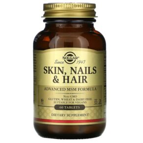 Thực phẩm chức năng Solgar Skin Nails & Hair Advanced MSM Formula 60 Tablets 033984017351