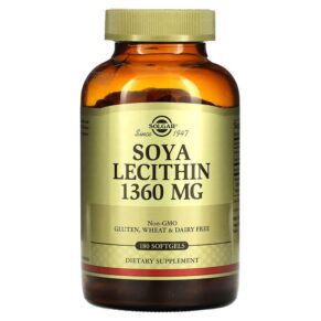 Thực phẩm chức năng Solgar Soya Lecithin 1360 mg 180 Softgels 033984303942