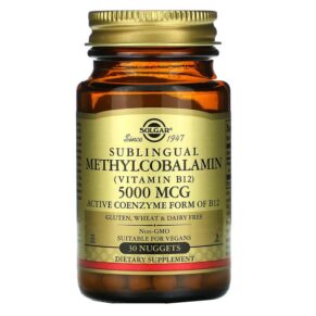 Thực phẩm chức năng Solgar Sublingual Methylcobalamin (Vitamin B12) 5.000 mcg 30 Nuggets 033984019584