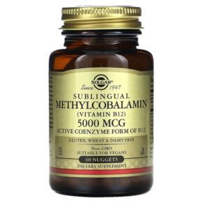 Thực phẩm chức năng Solgar Sublingual Methylcobalamin (Vitamin B12) 5.000 mcg 60 Nuggets 033984019591