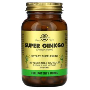 Thực phẩm chức năng Solgar Super Ginkgo 120 Vegetable Capsules 033984039155