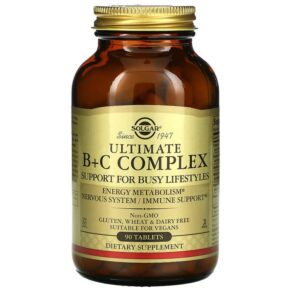 Thực phẩm chức năng Solgar Ultimate B+C Complex 90 Tablets 033984027725