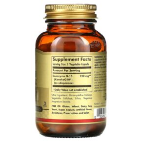 Thực phẩm bổ sung Solgar Vegan CoQ-10 120 mg 60 Vegetable Capsules 033984009196