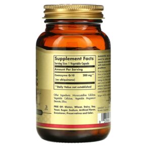 Thực phẩm bổ sung Solgar Vegan CoQ-10 200 mg 60 Vegetable Capsules 033984009493
