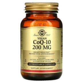 Thực phẩm chức năng Solgar Vegan CoQ-10 200 mg 60 Vegetable Capsules 033984009493