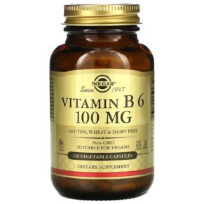 Thực phẩm chức năng Solgar Vitamin B6 100 mg 250 Vegetable Capsules 033984031111