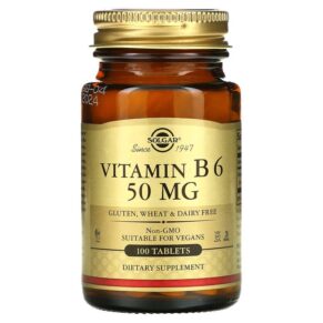 Thực phẩm chức năng Solgar Vitamin B6 50 mg 100 Tablets 033984031005