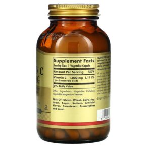 Thực phẩm bổ sung Solgar Vitamin C 1.000 mg 100 Vegetable Capsules 033984032804